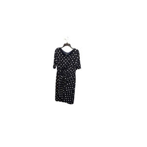 Connected Apparel Black Polka Dot Dress Size 8P - Cocktail Dress